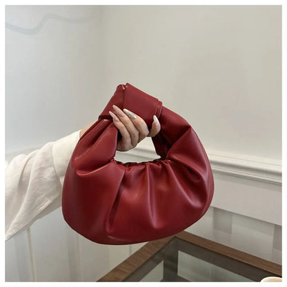 Tas Dames - Geplooide Cloud Bag met Gedraaid Handvat | Chique