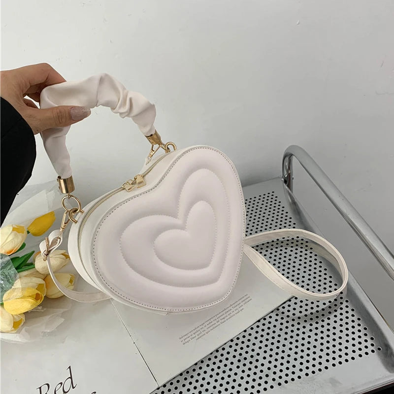 Tas Dames - Hartvormige Handtas met Gouden Ketting | Romantic
