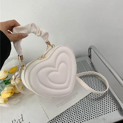Tas Dames - Hartvormige Handtas met Gouden Ketting | Romantic