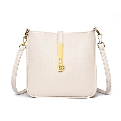 Crossbody Tas Dames - Strakke Tas met Gouden Draaislot | Chique
