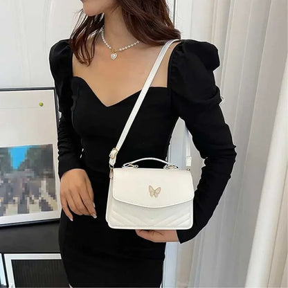 Handtas Dames - Mini Tas met Vlinder en Gewatteerde Flap | Chique