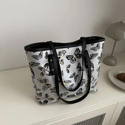 Shopper Dames - Grote Tote Bag met Vlinderprint | Casual