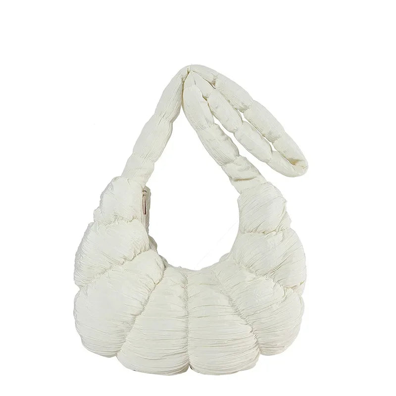 Tas Dames - Wolkvormige Handtas met Gerimpeld Design | Chique