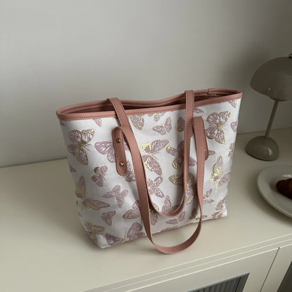 Shopper Dames - Grote Tote Bag met Vlinderprint | Casual