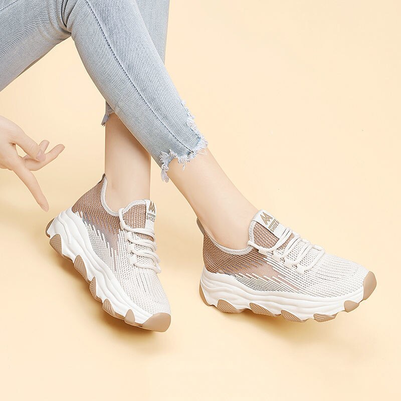 Sneakers Dames - Chunky Zool met Veters | Sportief