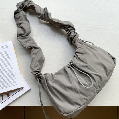Schoudertas Dames - Gewatteerde Tas met Gerimpeld Detail | Casual