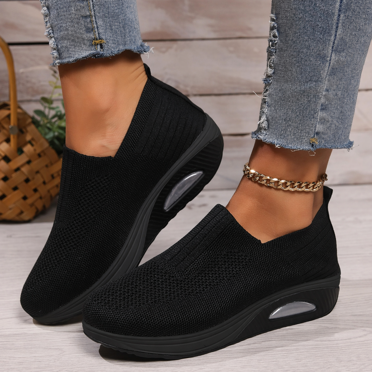Saar - Casual Comfort Instappers Dames met Luchtkussen Zool en Lichtgewicht Platform