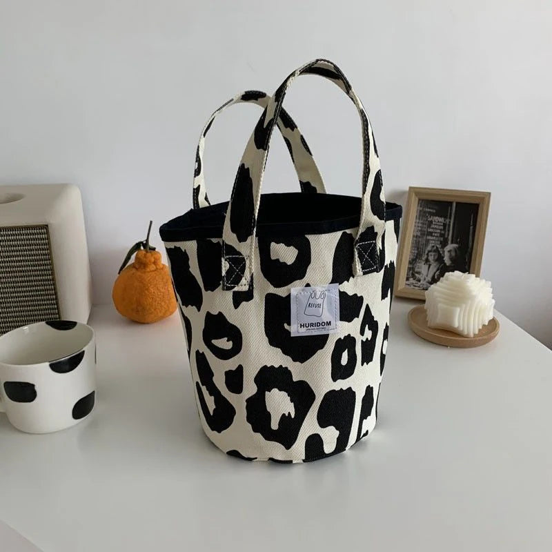 Tas Dames - Bucket Bag met Luipaardprint | Speels en Stijlvol