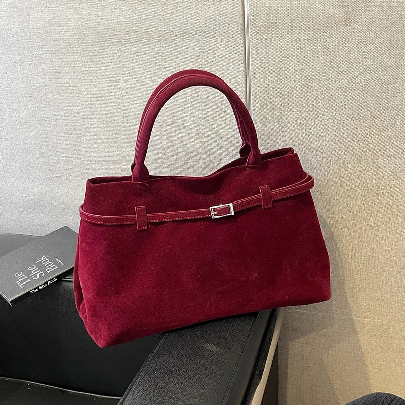 Handtas Dames - Grote Tas met Gespelement en Schouderriem | Chique