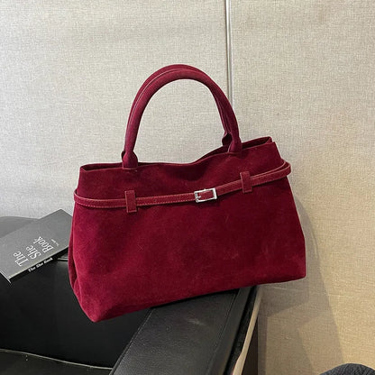 Handtas Dames - Grote Tas met Gespelement en Schouderriem | Chique