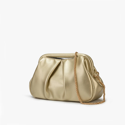 Handtas Dames - Geplooide Avondtas met Ketting | Glamour