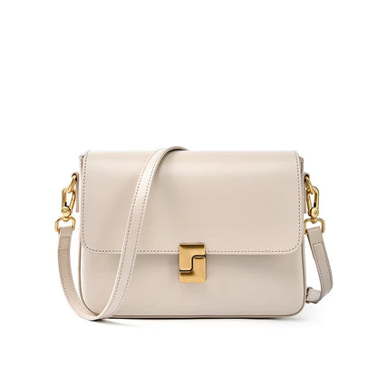 Tas Dames - Gestructureerde Flap Tas met Gouden Slot | Klassiek