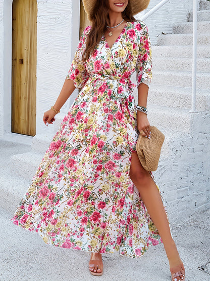 Sanne - Boho Bruiloft Gastenjurk Dames met V-hals