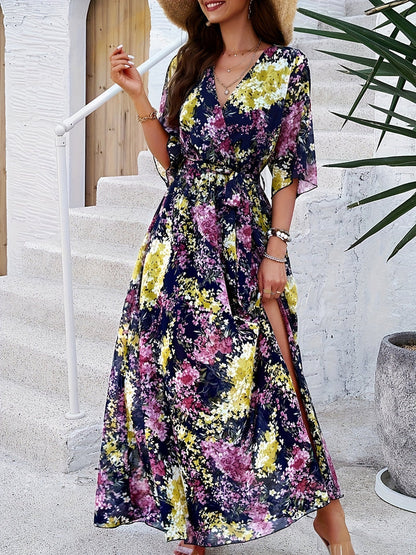 Sanne - Boho Bruiloft Gastenjurk Dames met V-hals