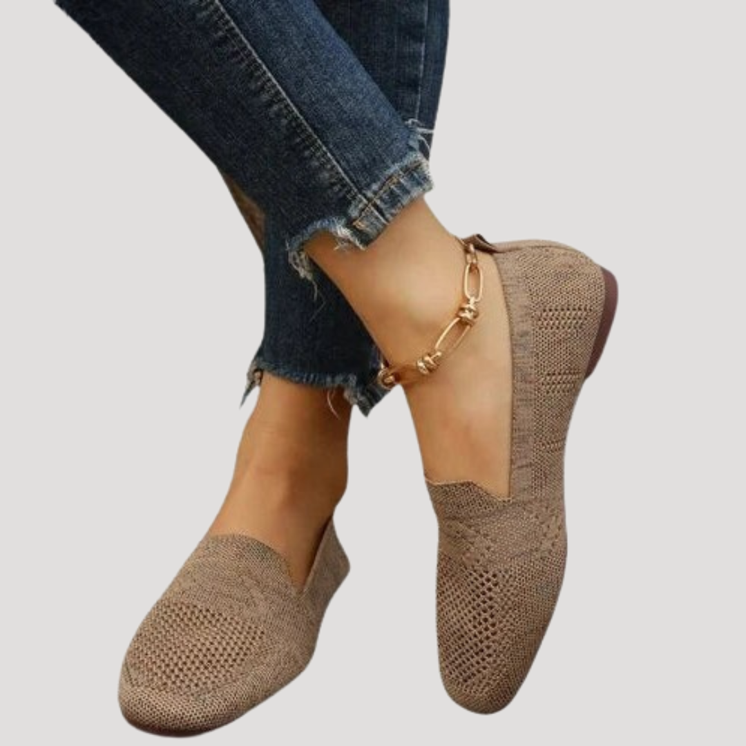 Sanne - Casual Orthopedische Ballerina's Dames met Ademend Gebreid Materiaal en Flexibele Zool