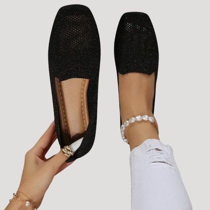 Sanne - Casual Orthopedische Ballerina's Dames met Ademend Gebreid Materiaal en Flexibele Zool