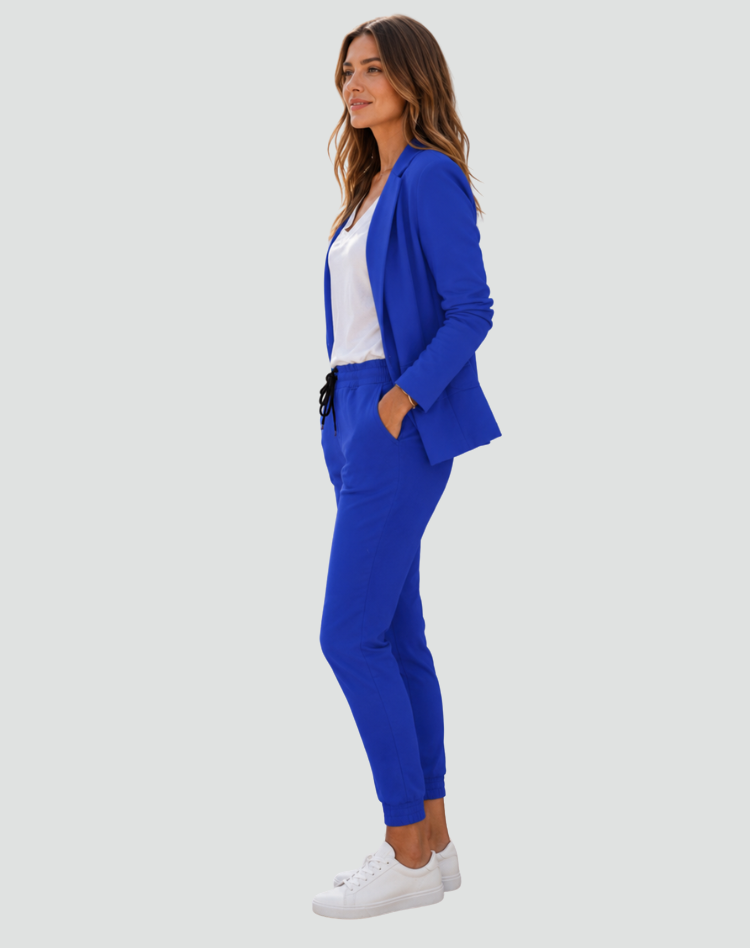 Sanne - Dames Blazer Set Bijpassend met Casual Broek en Trekkoordtaille