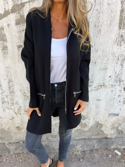 Sanne - Dames Zip Hoodie voor de Herfst met Capuchon en Steekzakken