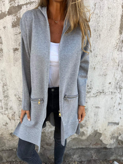 Sanne - Dames Zip Hoodie voor de Herfst met Capuchon en Steekzakken