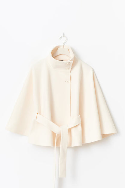 Sanne - Elegante Dames Korte Trenchcoat Herfst met Ceintuur en Hoge Col