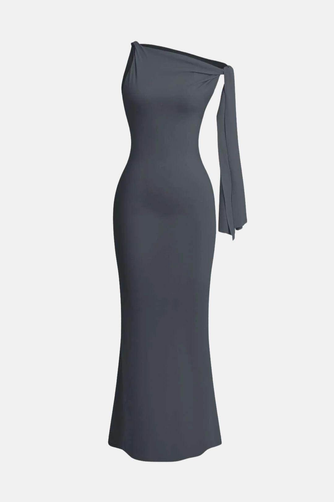 Sanne - Stijlvolle Jurk Bruiloft Gast Dames met One-Shoulder en Fishtail