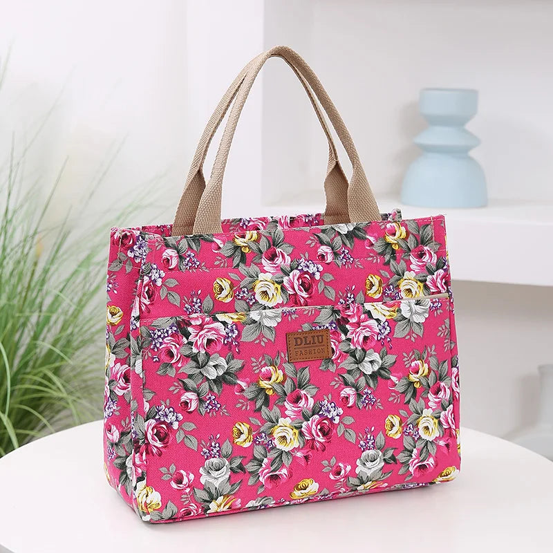 Tas Dames - Ruime Draagtas met Bloemenprint | Vrolijk Casual