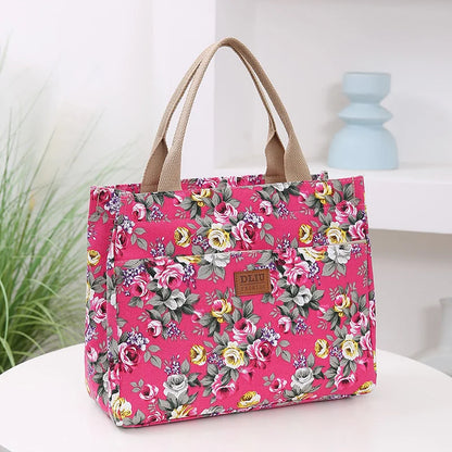 Tas Dames - Ruime Draagtas met Bloemenprint | Vrolijk Casual