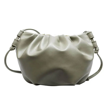 Tas Dames - Zachte Crossbody Clutch met Geplooide Look | Elegant
