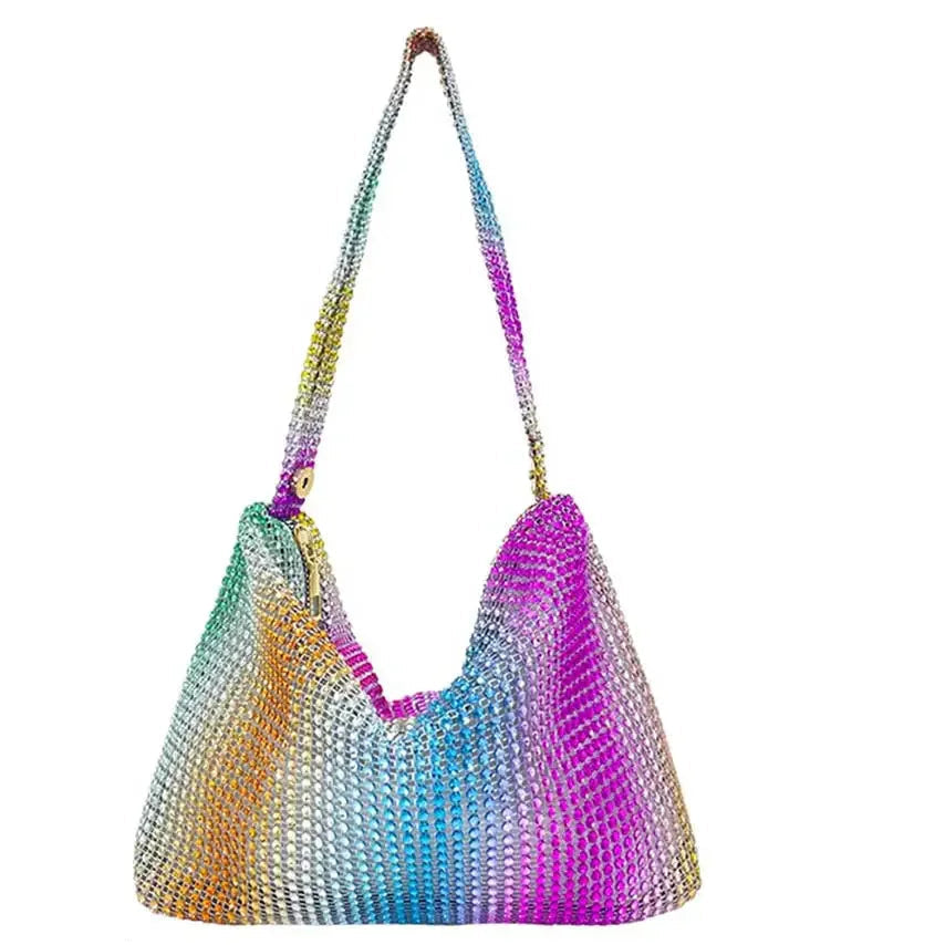Handtas Dames - Glitter Avondtas met Strass Details | Elegant