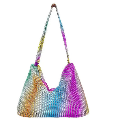 Handtas Dames - Glitter Avondtas met Strass Details | Elegant