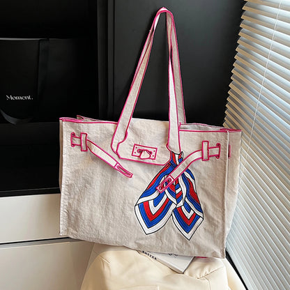 Shopper Dames - Grote Tote Bag met Gespelement en Sjaal | Chique