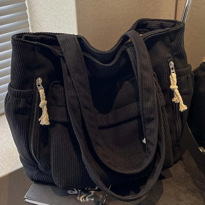 Tas Dames - Grote Shopper met Meerdere Vakken en Kwastjes | Casual