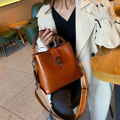 Handtas Dames - Bucket Bag met Brede Schouderband | Chique