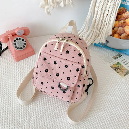 Tas Dames - Mini Rugzak met Bloemenprint en Voorvak | Casual