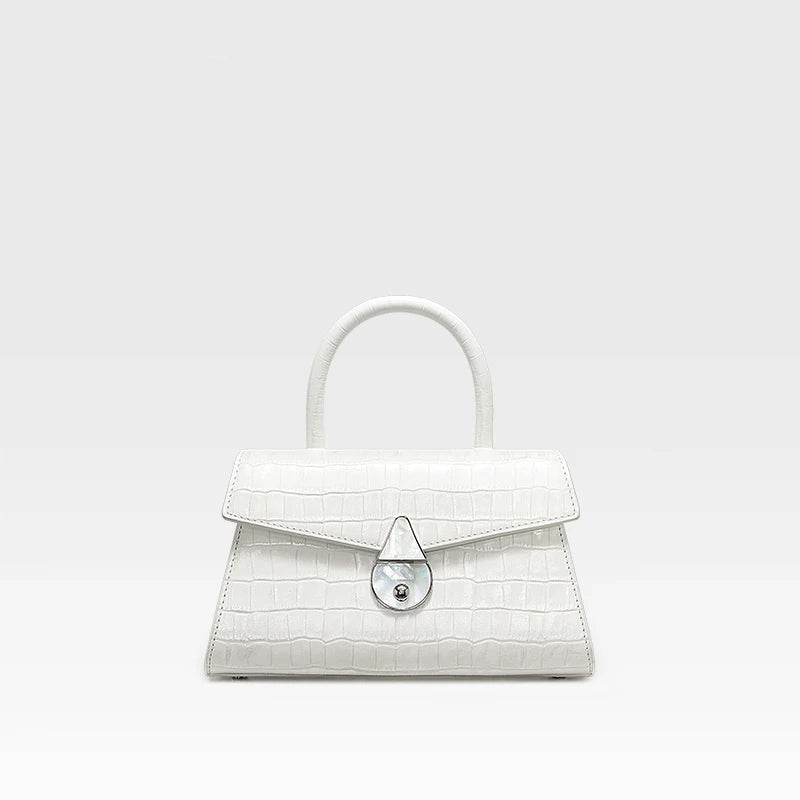 Tas Dames - Mini Handtas met Flapdetail en Zilveren Sluiting | Chique