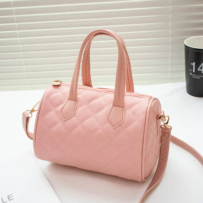 Tas Dames - Handtas met Ruitpatroon en Gouden Hardware | Chique