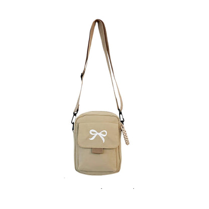 Tas Dames - Mini Crossbody met Strik Print en Brede Riem | Casual