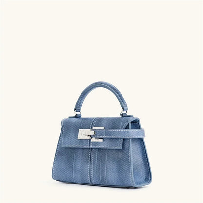 Tas Dames - Mini Handtas met Zilveren Draaislot en Flap | Chique