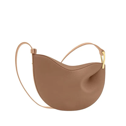 Tas Dames - Halfmaan Crossbody met Gouden Hardware | Minimalistisch
