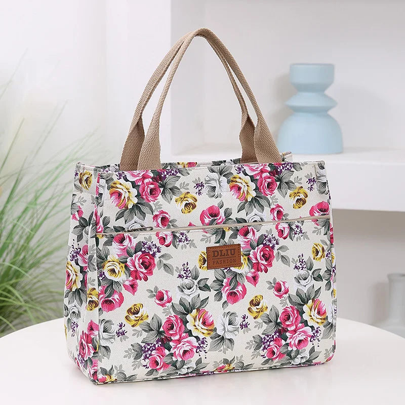 Tas Dames - Ruime Draagtas met Bloemenprint | Vrolijk Casual