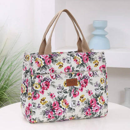 Tas Dames - Ruime Draagtas met Bloemenprint | Vrolijk Casual