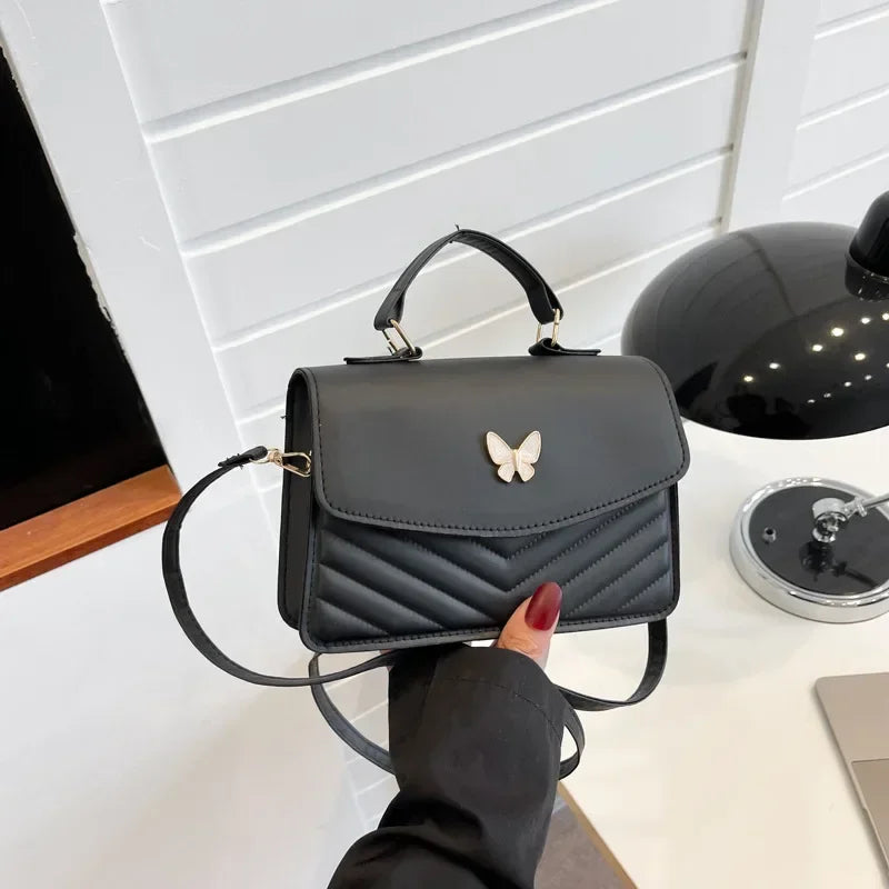Handtas Dames - Mini Tas met Vlinder en Gewatteerde Flap | Chique