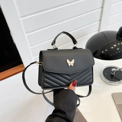 Handtas Dames - Mini Tas met Vlinder en Gewatteerde Flap | Chique