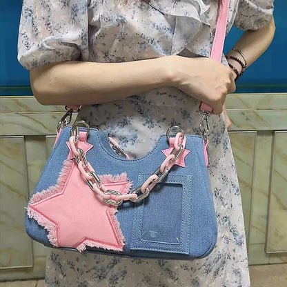 Tas Dames - Y2K Handtas met Sterren en Ketting | Opvallend