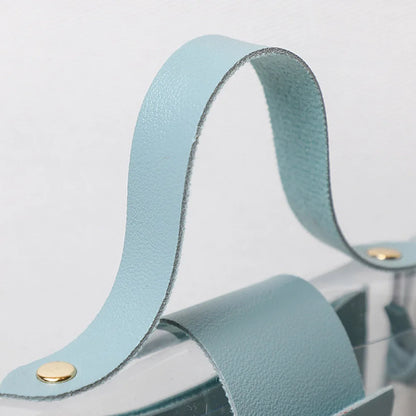 Tas Dames - Transparante Mini Handtas met Klep en Gesp | Trendy