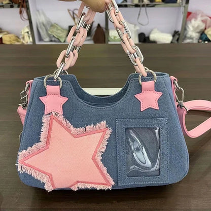 Tas Dames - Y2K Handtas met Sterren en Ketting | Opvallend