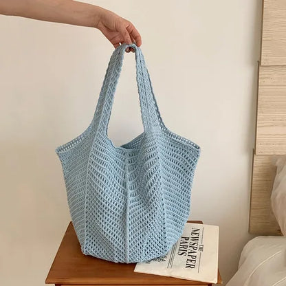 Tas Dames - Grote Gehaakte Shopper met Open Vlechtstructuur | Boho