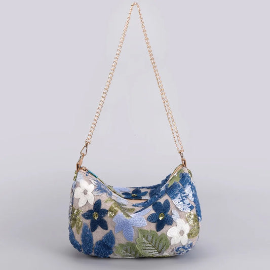 Schoudertas Dames - Romantische Hobo Bag met Bloemenprint | Zomer