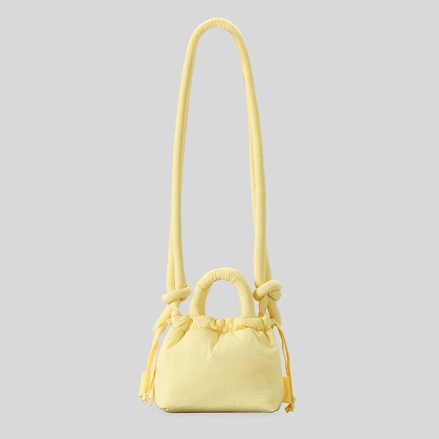 Tas Dames - Mini Handtas met Geknoopt Handvat en Trekkoord | Casual
