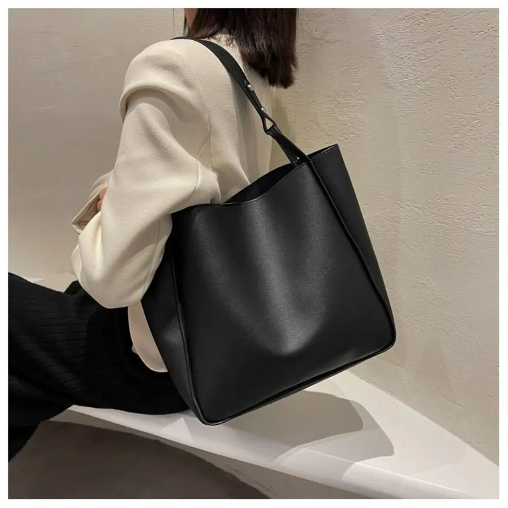 Tas Dames - Grote Bucket Bag met Brede Schouderband | Casual